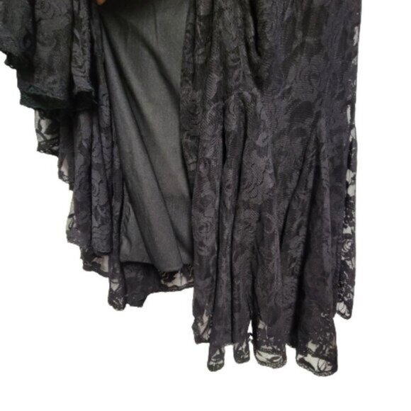 Black Lace Mini Flared Sleeveless Dress  Size XS or S - Picture 5 of 10